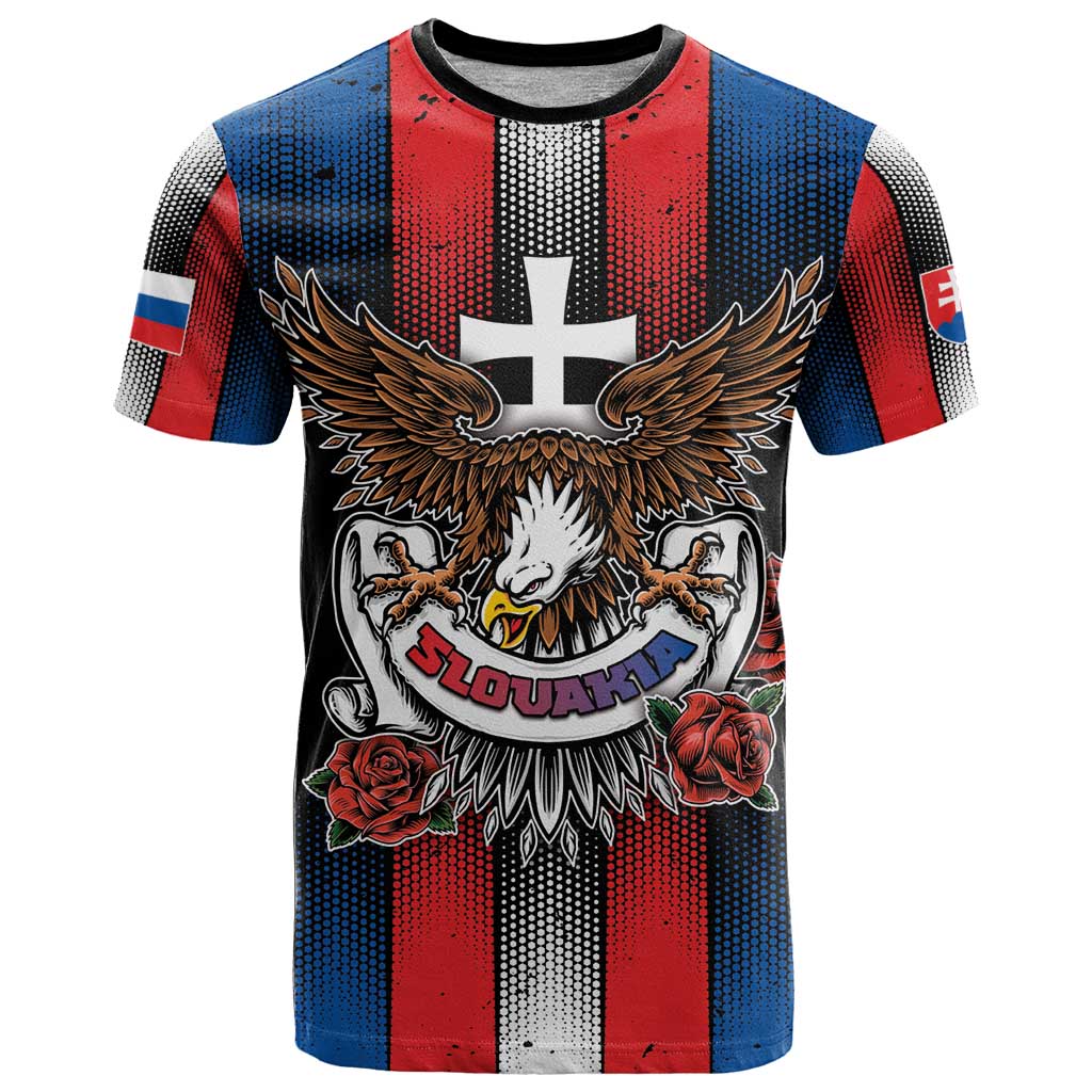 Personalized Slovakia T-Shirt The Eagle Double Cross Symbol Graphic Tee