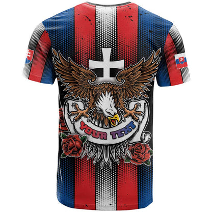 Personalized Slovakia T-Shirt The Eagle Double Cross Symbol Graphic Tee