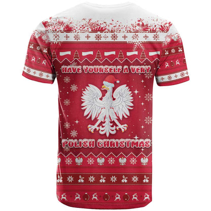 Poland Christmas T-Shirt Pierogi Polish Snow Graphic Tee