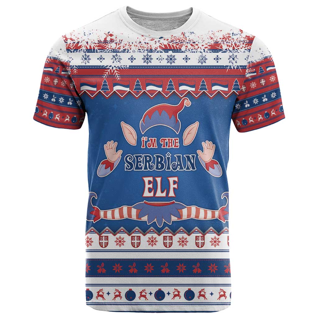 Serbia Christmas T-Shirt I Am The Serbian Elf Graphic Tee