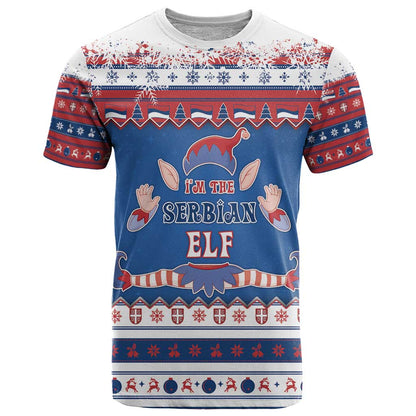 Serbia Christmas T-Shirt I Am The Serbian Elf Graphic Tee