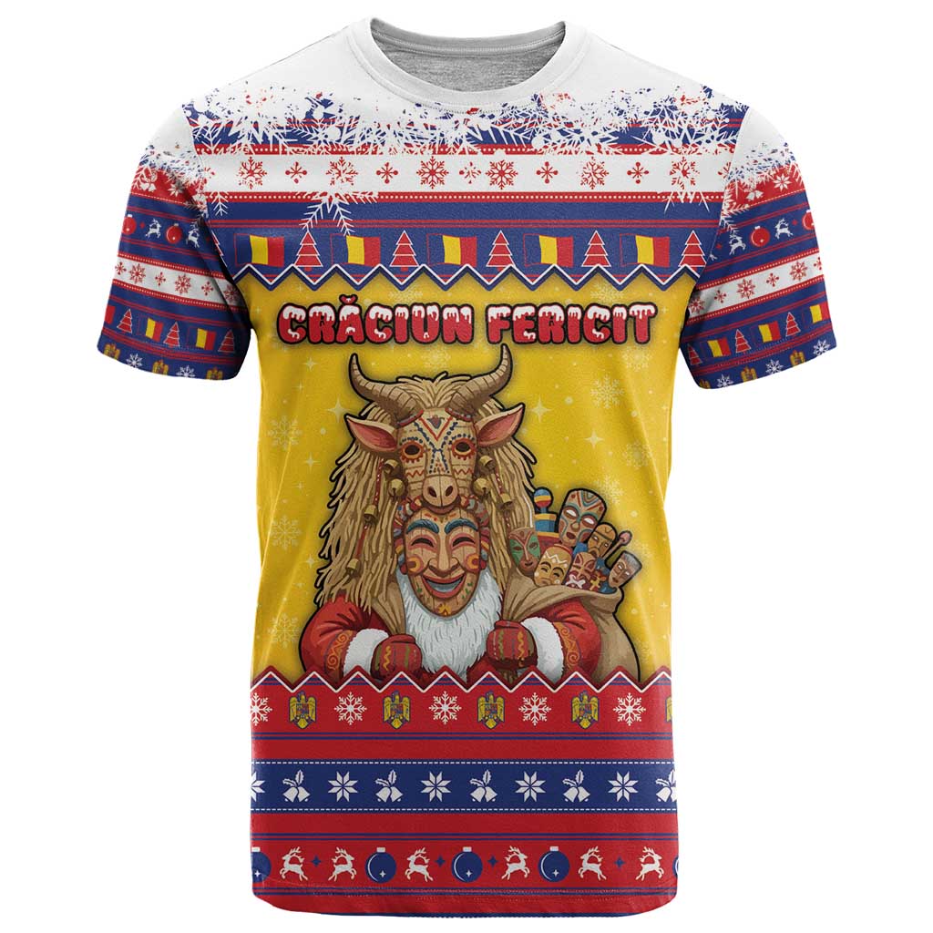 Romania Christmas T-Shirt Romanian Masked Santa Graphic Tee