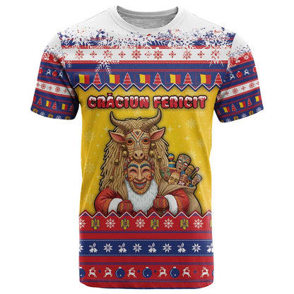 Romania Christmas T-Shirt Romanian Masked Santa Graphic Tee