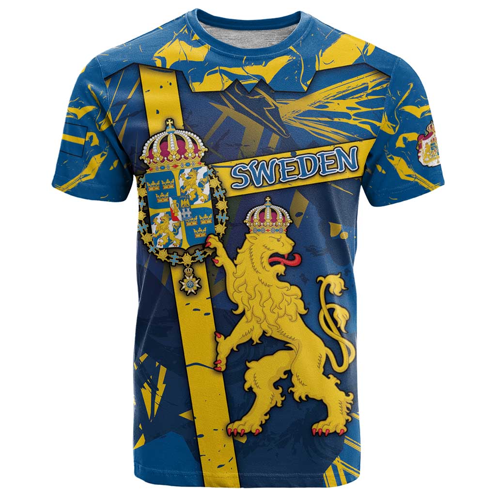 Personalized Sweden T-Shirt Coat Of Arms Unique Style Graphic Tee