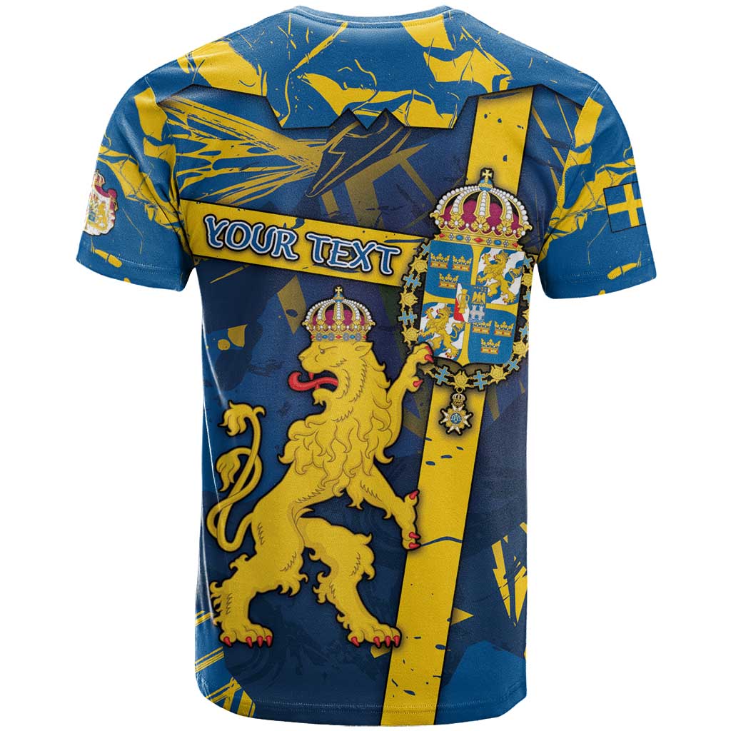 Personalized Sweden T-Shirt Coat Of Arms Unique Style Graphic Tee