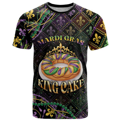 Personalized Mardi Gras T-Shirt King Cake Royal Graphic Tee