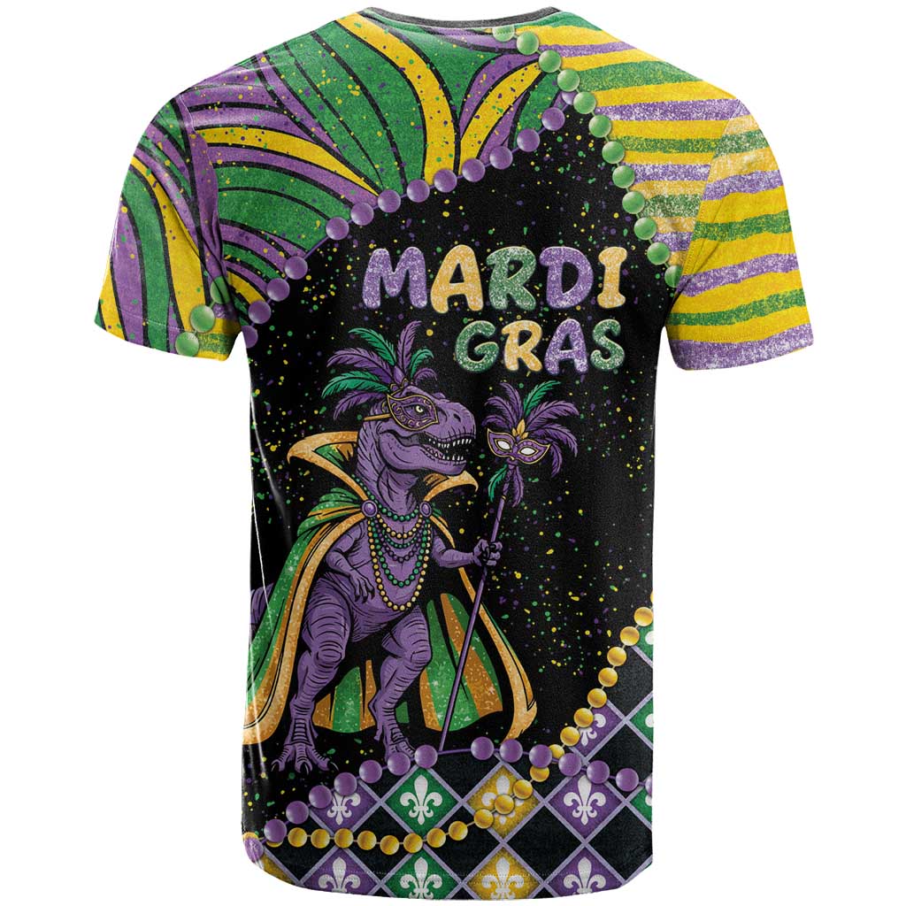 Mardi Gras T-Shirt King Rex Glitter Effect Graphic Tee