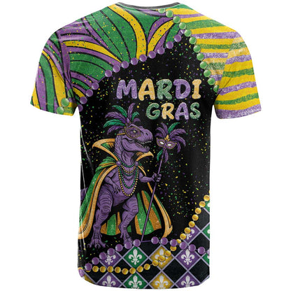 Mardi Gras T-Shirt King Rex Glitter Effect Graphic Tee