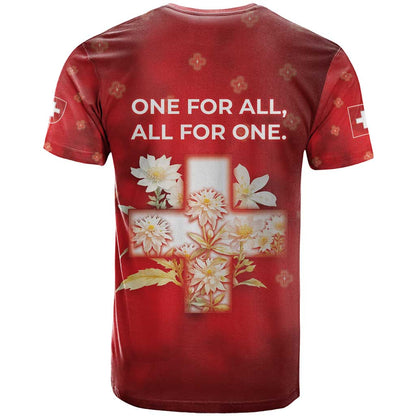 Switzerland T-Shirt One For All All For One Graphic Tee