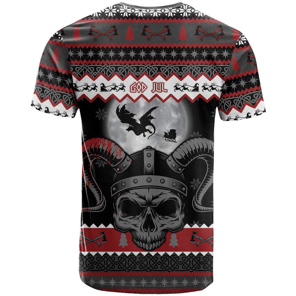 Vikings Christmas T-Shirt Fa La La La Fus Ro Dah Graphic Tee