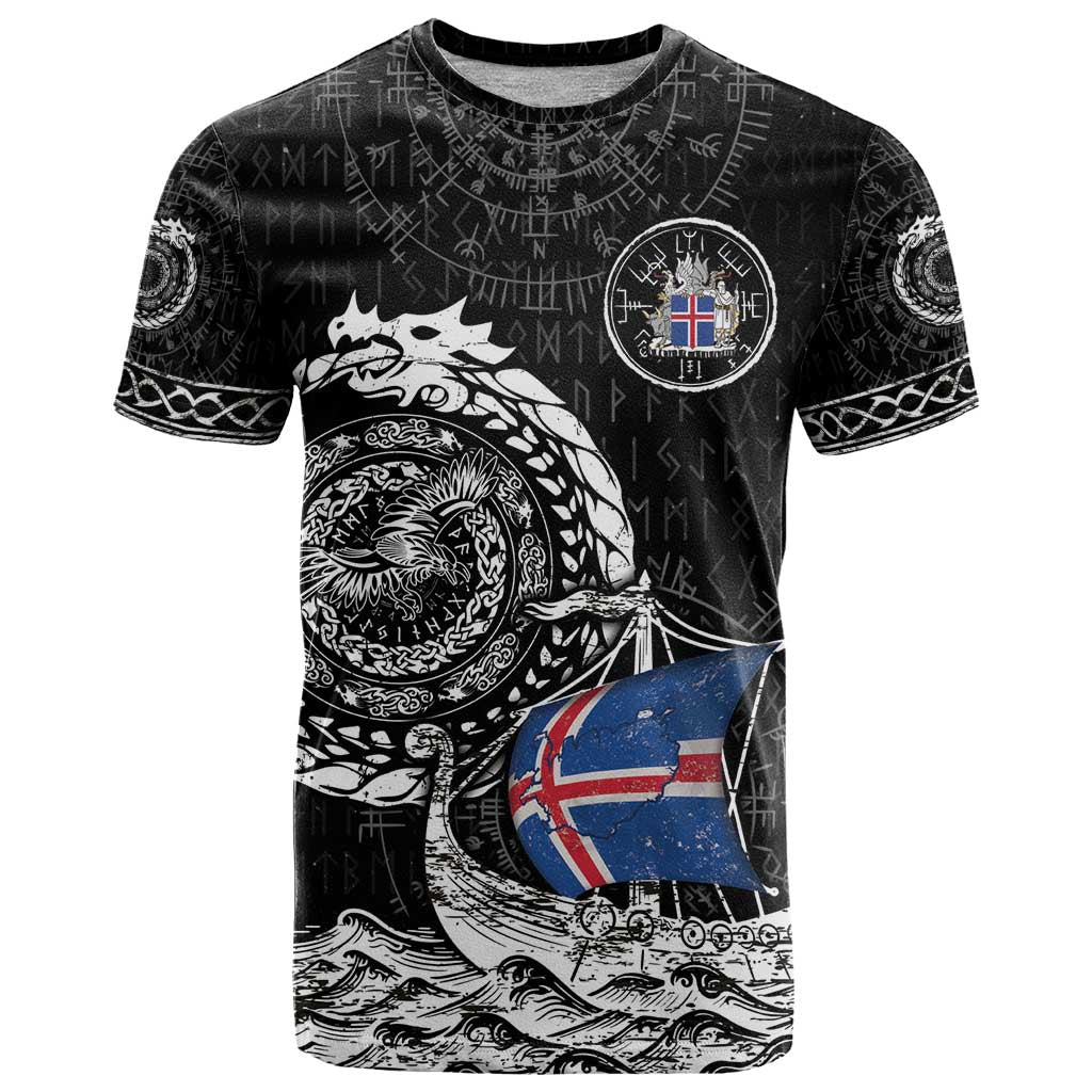 Personalized Viking Iceland T-Shirt Icelander Viking Ship Graphic Tee