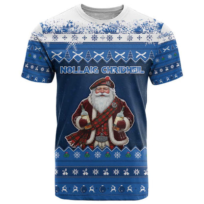 Scotland Christmas T-Shirt Scottish Santa Claus Graphic Tee