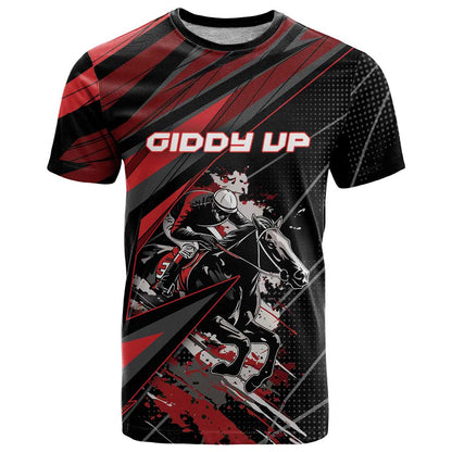 Custom Horse Racing T-Shirt Giddy Up Graphic Tee