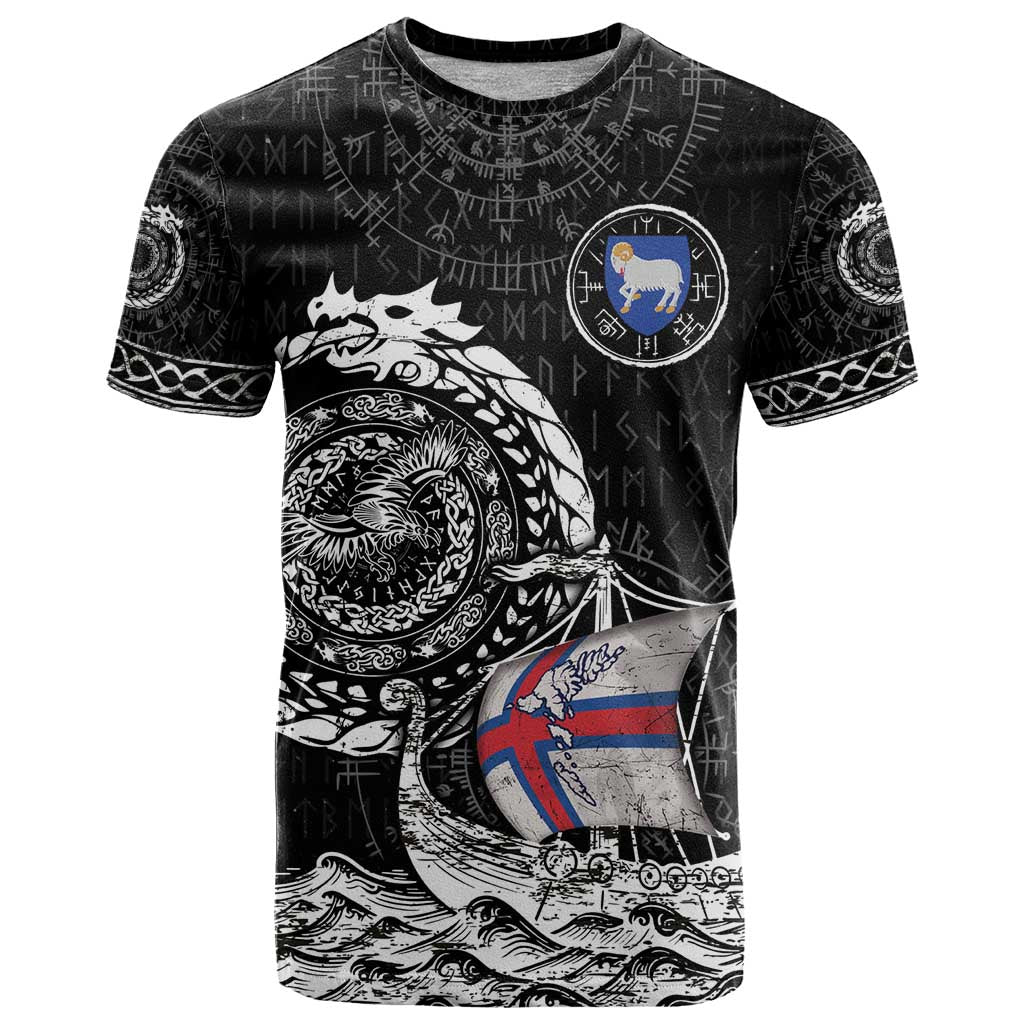 Personalized Viking Faroe Islands T-Shirt Faroese Viking Ship Graphic Tee