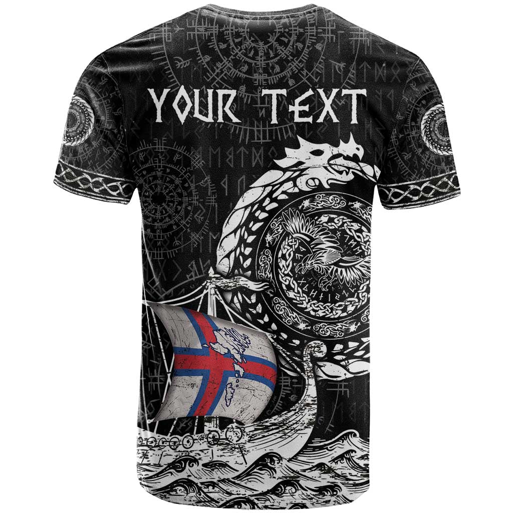 Personalized Viking Faroe Islands T-Shirt Faroese Viking Ship Graphic Tee