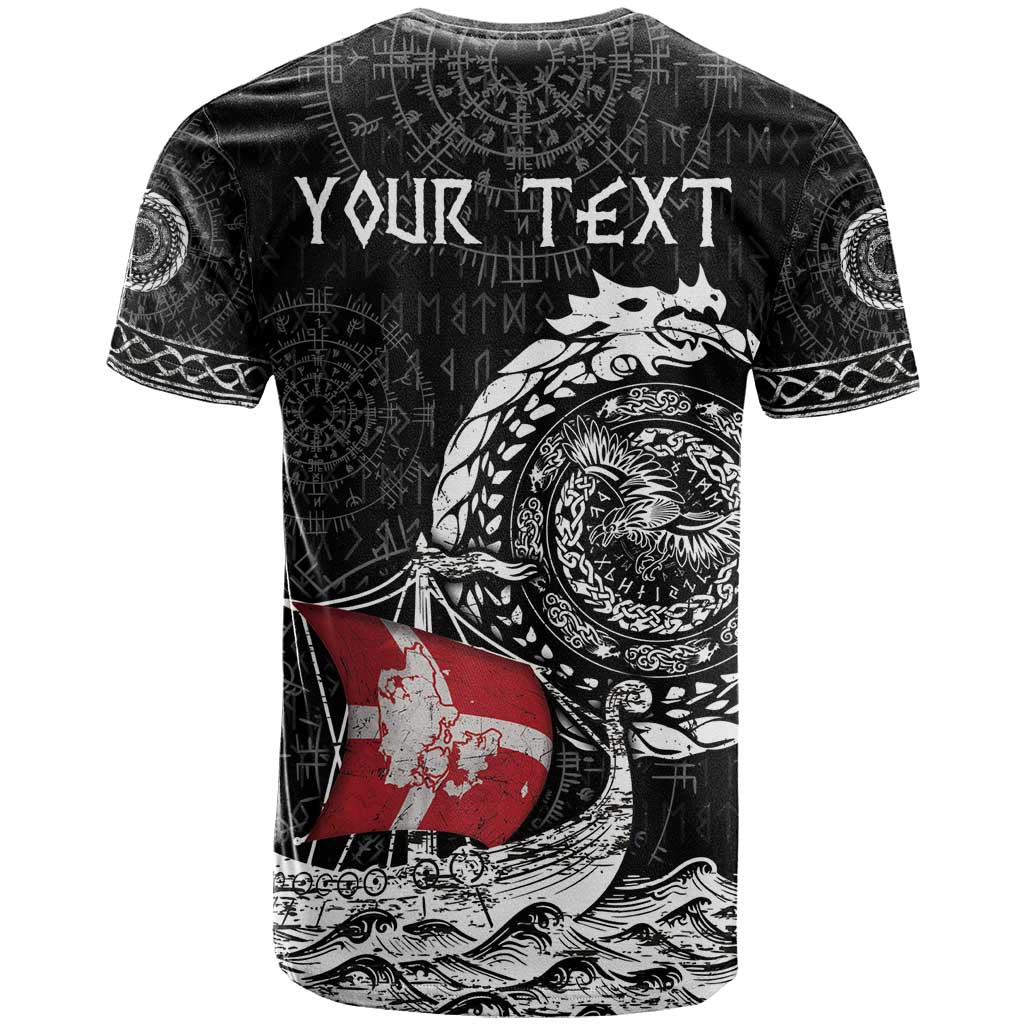Personalized Viking Denmark T-Shirt Danish Viking Ship Graphic Tee