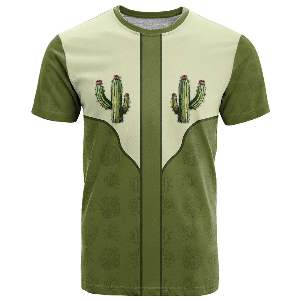 Cowboy T-Shirt Cactus Retro Western Yoke Graphic Tee