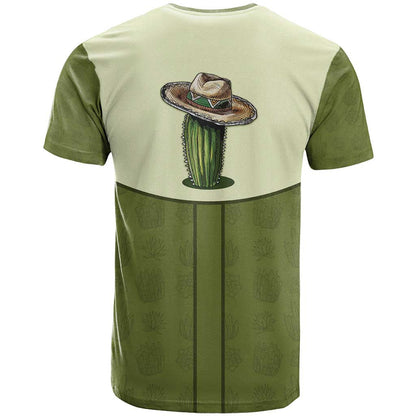 Cowboy T-Shirt Cactus Retro Western Yoke Graphic Tee