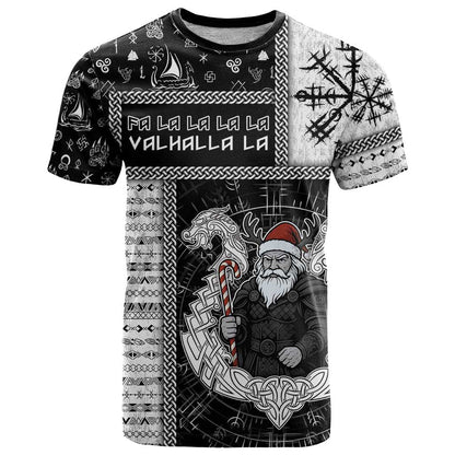 Vikings Christmas T-Shirt Fa La La La Valhalla La Graphic Tee