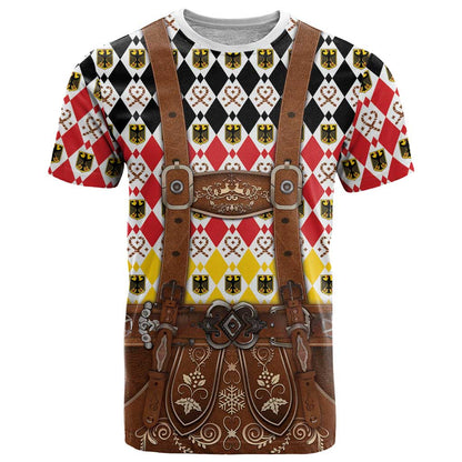 Germany Christmas T-Shirt Lederhosen Xmas Style Graphic Tee