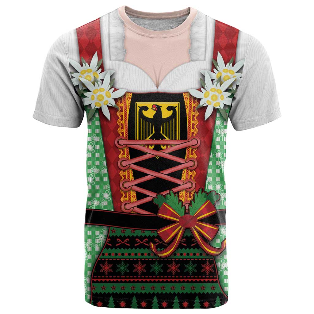 Germany Christmas T-Shirt Dirndl Xmas Style Graphic Tee