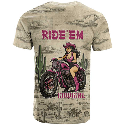 Cowgirl T-Shirt Running Wild Ride Or Die Graphic Tee