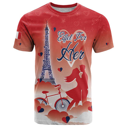 Personalized France T-Shirt Eiffel For Her Graphic Tee