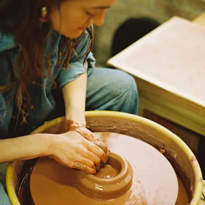Handmade Stoneware Squiggle Jar by EMRIS
