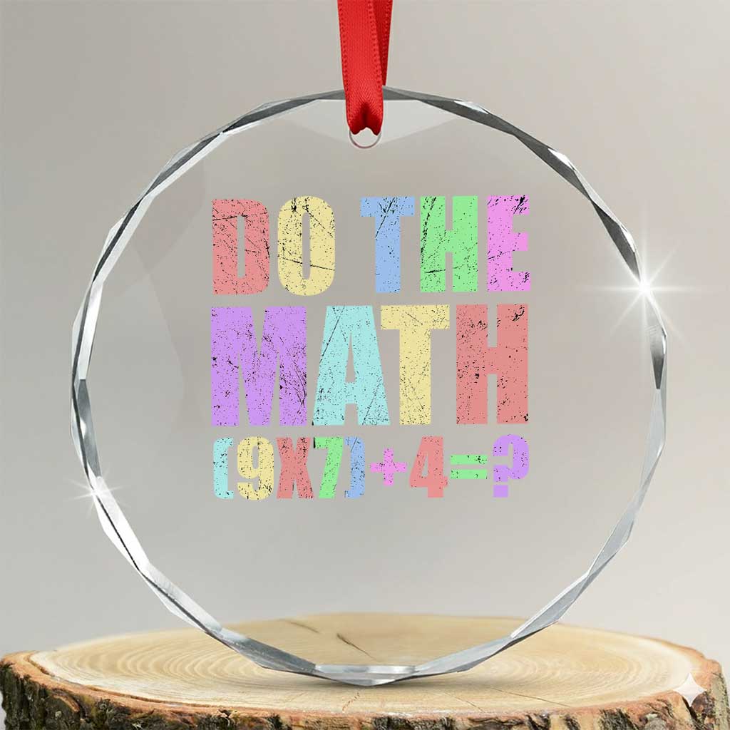 Funny Six Seven Meme Crystal Glass Ornament - Brainrot Internet Trend for Girls, Teens, & Teachers - Transparent Glass - 3'' Circle