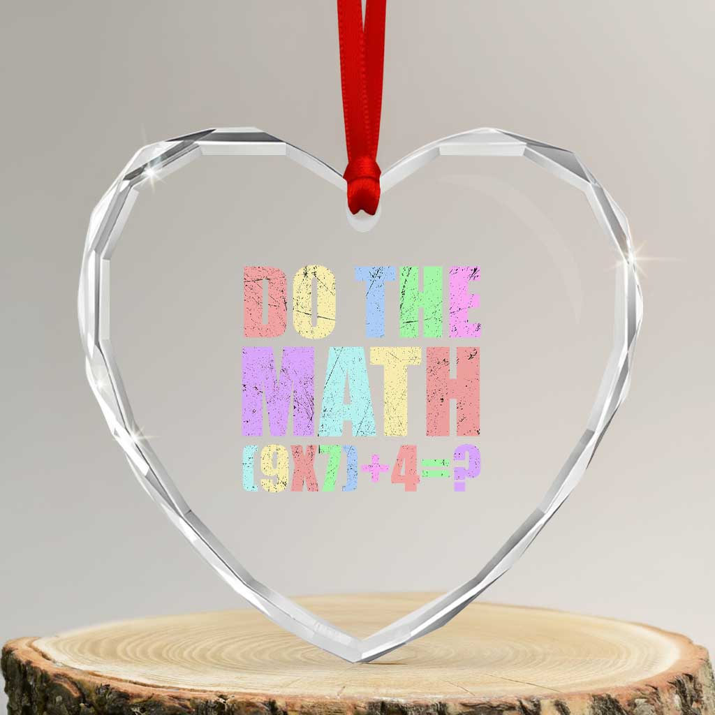 Funny Six Seven Meme Heart Crystal Glass Ornament - 6 7 Teacher Gift, Brainrot Trend for Girls & Teens - Transparent Glass - 3'' Heart
