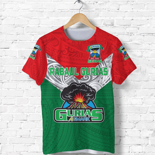 Custom Papua New Guinea Agmark Rabaul Gurias T-Shirt Rugby Green, Custom Text And Number Graphic Tee