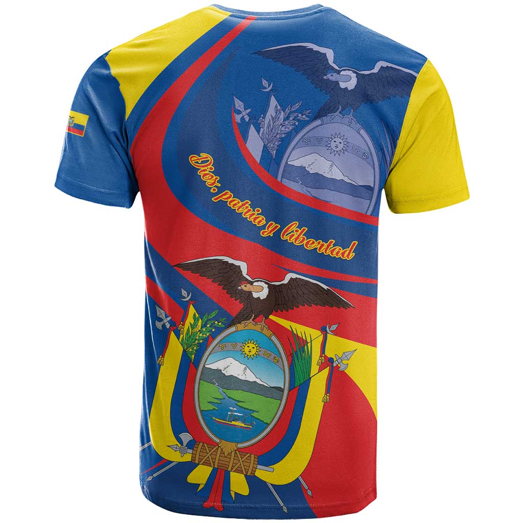 Ecuador Independence Day T-Shirt Dios patria y libertad Graphic Tee