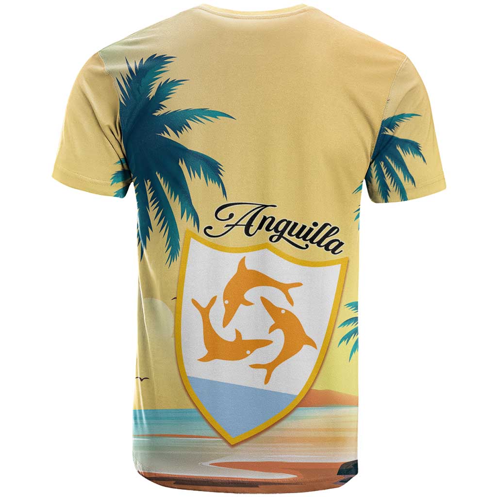 Anguilla AI Tropical Flowers T-Shirt Graphic Tee