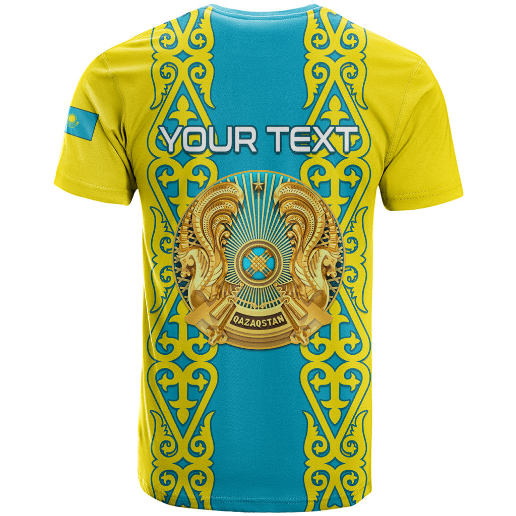 Personalised Kazakhstan Independence Day T-Shirt Kazakhstanian Coat Of Arms Special Version Graphic Tee