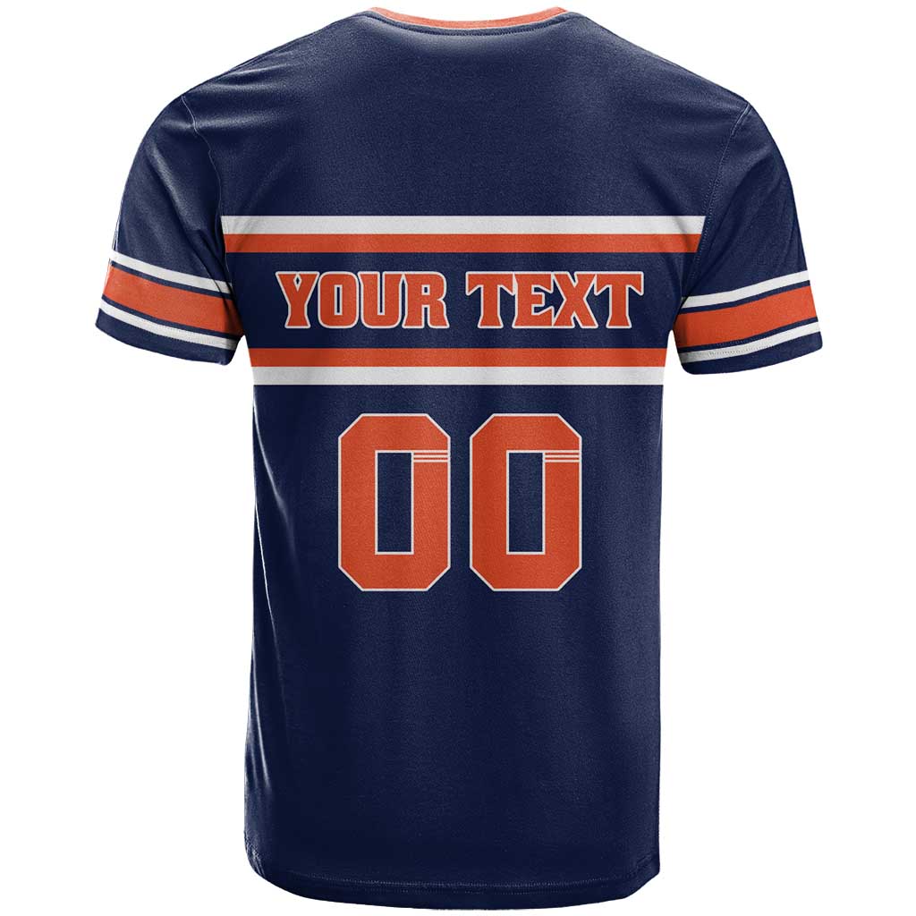Custom Chicago Football T-Shirt One Two Three Bears Graphic Tee