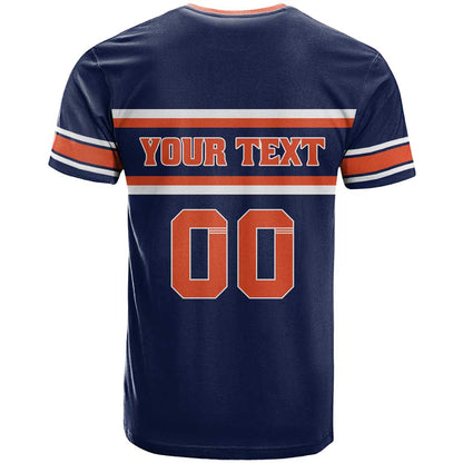 Custom Chicago Football T-Shirt One Two Three Bears Graphic Tee