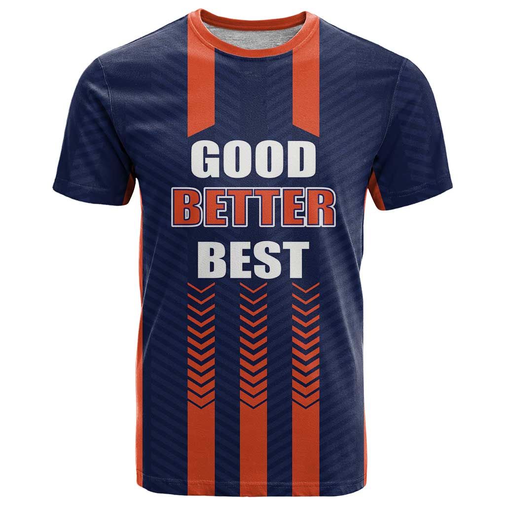 Custom Good Better Best Chicago Football T-Shirt Never Let It Rest Graphic Tee