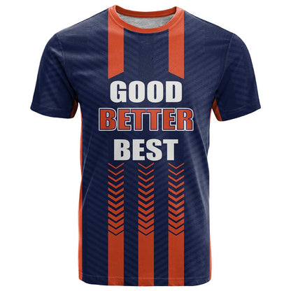 Custom Good Better Best Chicago Football T-Shirt Never Let It Rest Graphic Tee
