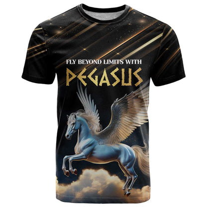 Personalized Fly Beyond Limits With Pegasus T-Shirt Graphic Tee
