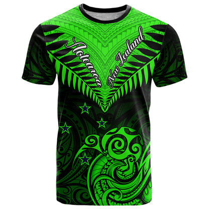Personalised New Zealand T-Shirt Aotearoa Maori Kiwi Green Fern Graphic Tee