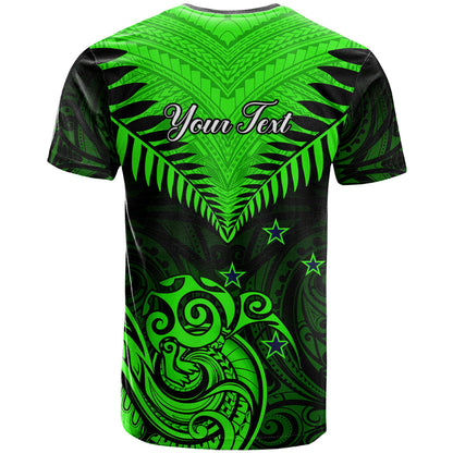 Personalised New Zealand T-Shirt Aotearoa Maori Kiwi Green Fern Graphic Tee