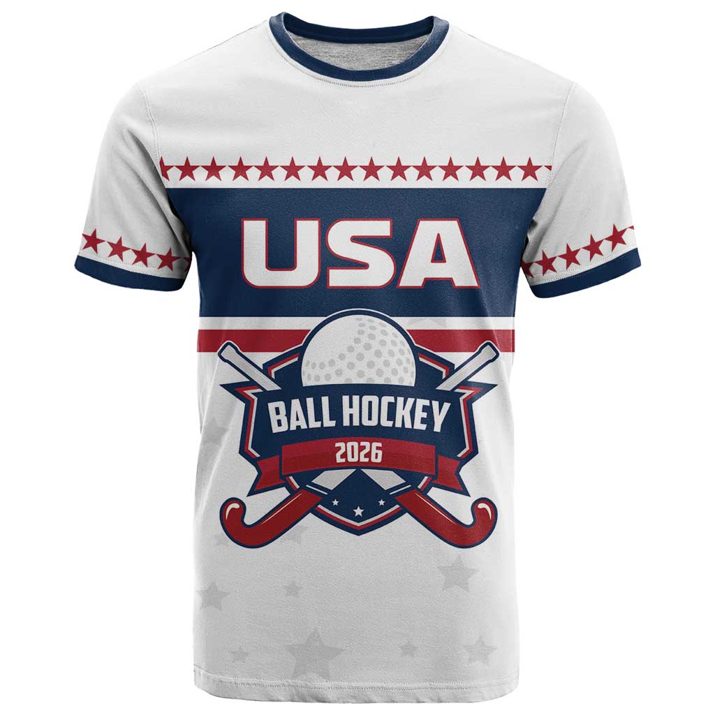 Custom Ball Hockey 2026 USA T-Shirt US Team Go Champions Graphic Tee