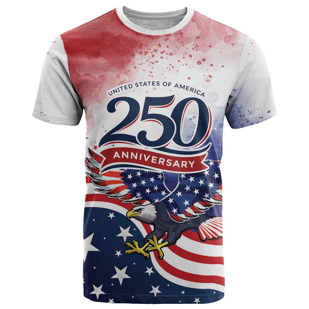 Personalized USA 250 Years of Freedom T-Shirt American Patriotic Tee