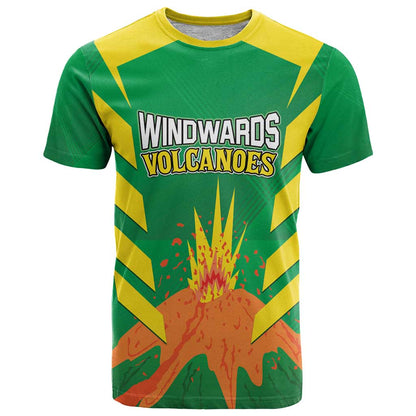 Custom Cricket Windwards Volcanoes T-Shirt All The Best LAVA Boys Graphic Tee