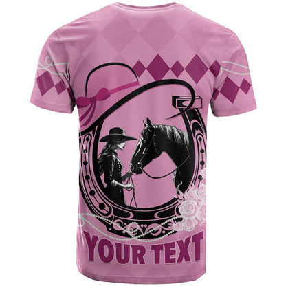 Personalized Kentucky Horse Racing T-Shirt Beauty and The Horse Pink Version Graphic Tee
