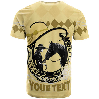 Personalized Kentucky Horse Racing T-Shirt Beauty and The Horse Yellow Version Graphic Tee