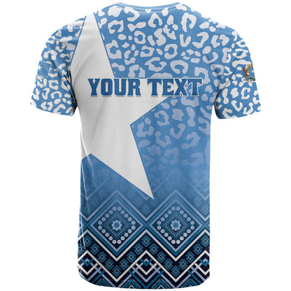 Personalized Somalia Independence Day 2024 T-Shirt Somali Star Leopard Mix African Pattern Graphic Tee
