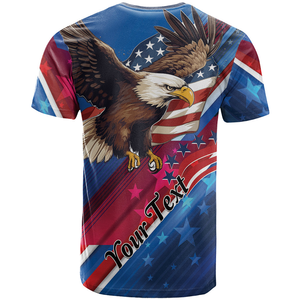 Personalized USA Independence Day 2024 T-Shirt United States Eagle Graphic Tee