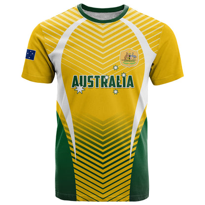 Australia Soccer T-Shirt Matildas Sporty Yellow Version Graphic Tee