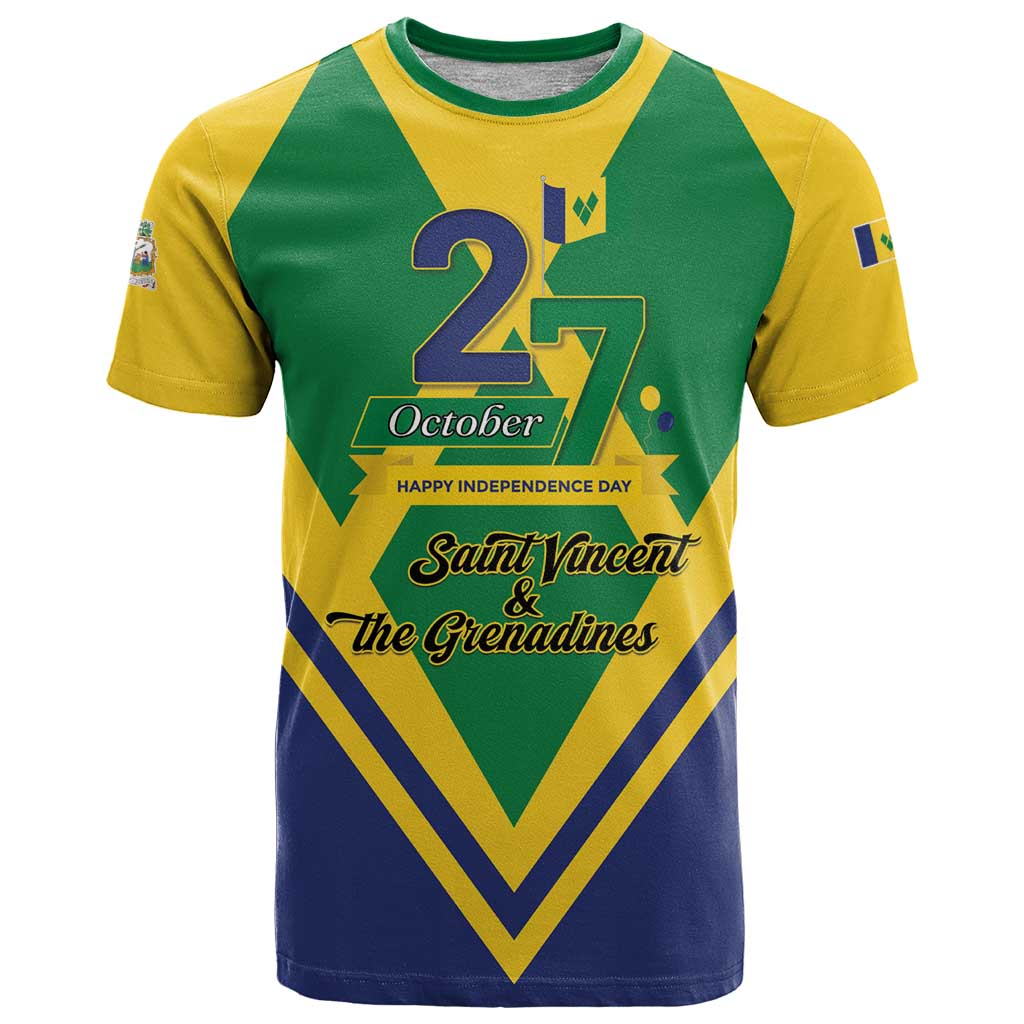 Saint Vincent and the Grenadines Independence Day T-Shirt Simple Style Graphic Tee